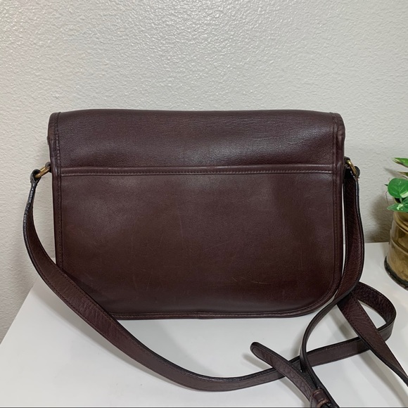 COACH City Bag Leather Flap Purse Cross-body Vtg - Picture 4 of 9